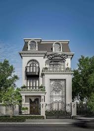 Mẫu biệt thự 3 tầng đẹp phong cách Tân cổ điển 150m2