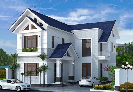 Mẫu biệt thự mái thái hiện đại